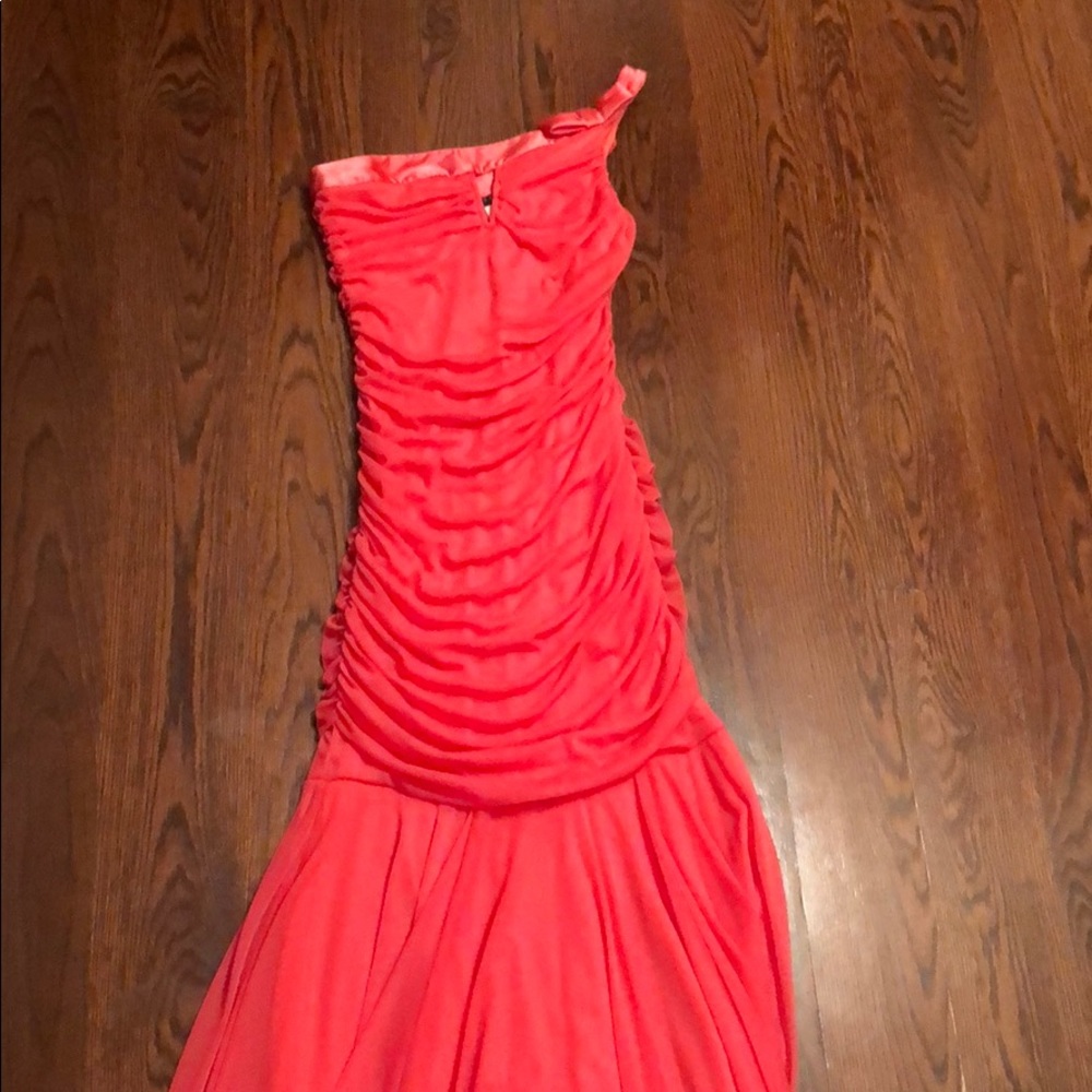 Coral prom dress or evening gown